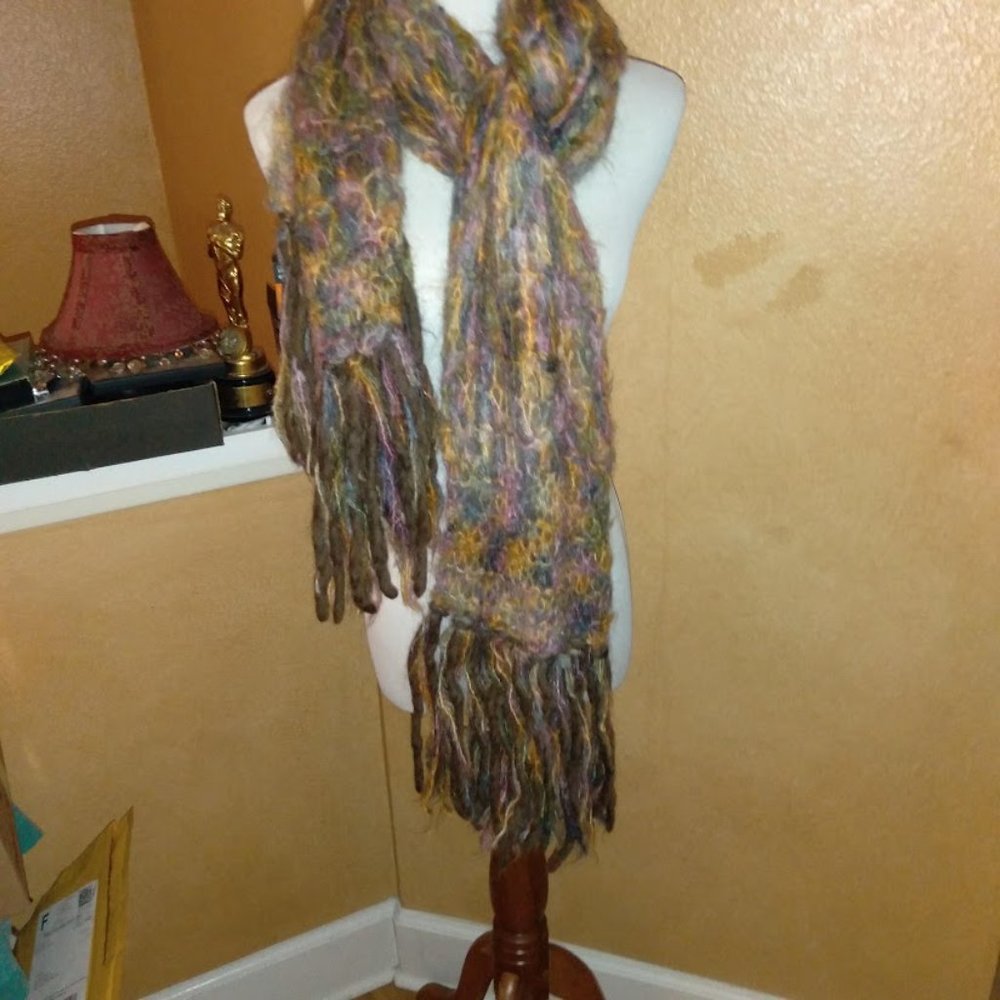 Anna Kula New York City Multi Color Long Knit Scarf